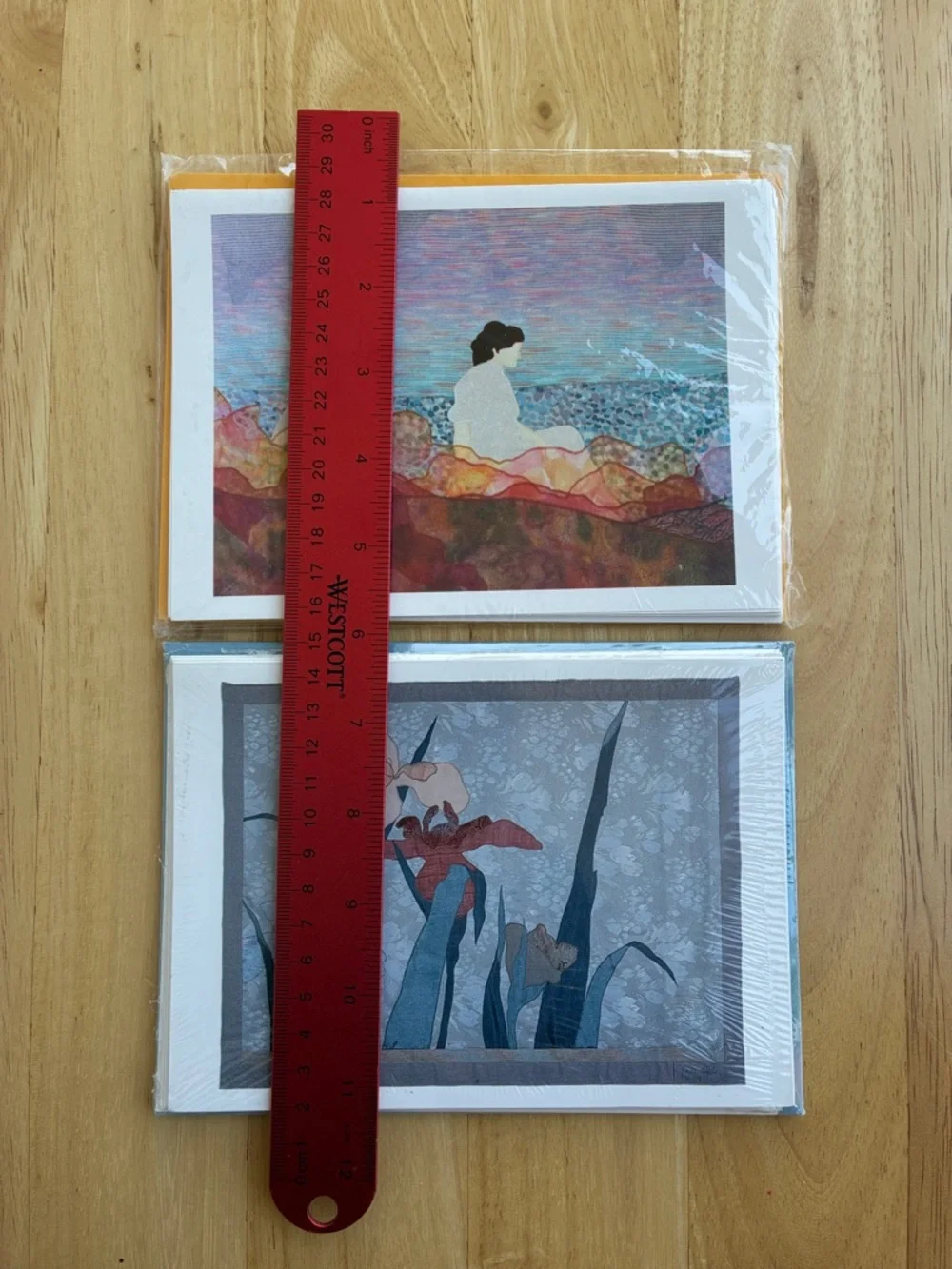 2 sealed sets of art cards.  11 cards and envelopes
